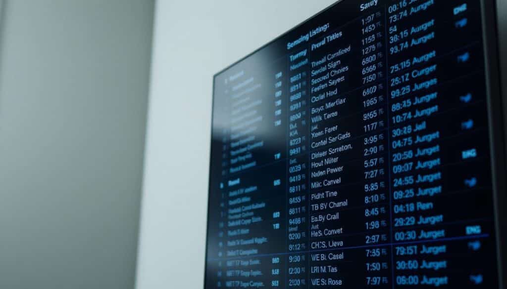 detailed TV listings