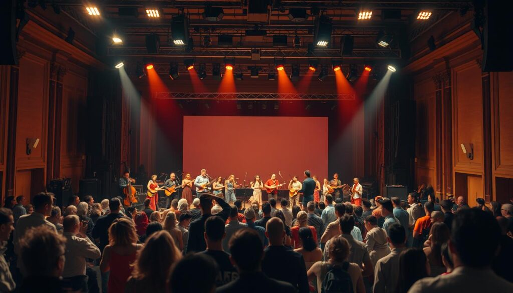 diverse content and live performances