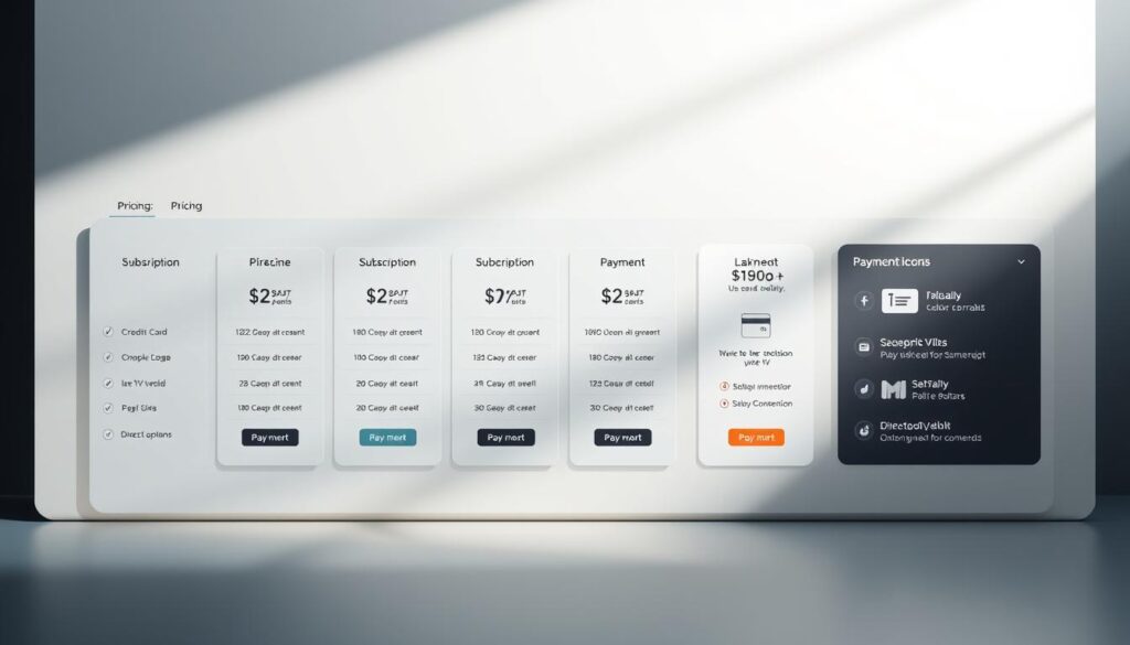 subscription plans and payment options